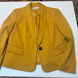 Mustard Yellow Women's Blazer Lined